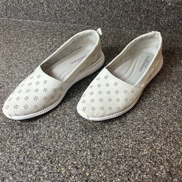 Cole Haan Grand.Os Flat Womens Sz 8B Ivory Leather Loafer Comfort Casual Slip On - Picture 3 of 10